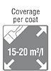 coverage per coat 15 20 m2 l