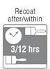 recoat after within 3 12 hrs