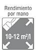 rendimiento por mano 10 12 m2 l